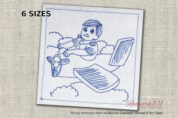 Pilot in Clouds Redwork: A Holiday Design Review