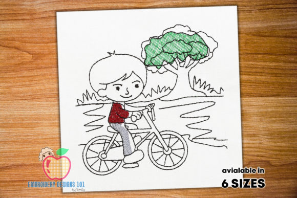 Review: Boy Riding Bicycle in the Park Design